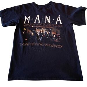 MANA “Drama Y LUZ” 2012 band tour t-shirt (s-m) black no size or care tags